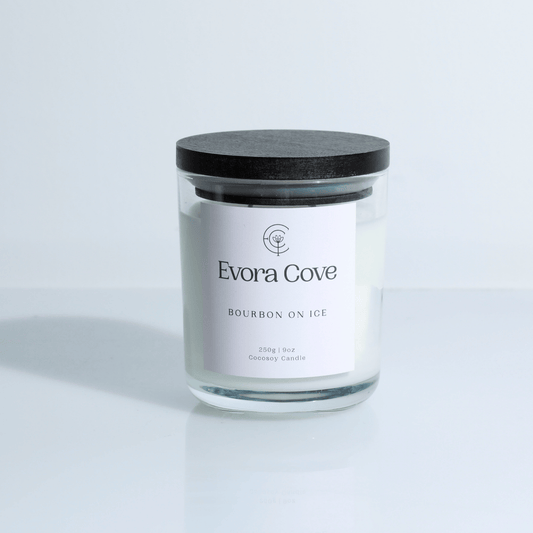 Large Bourbon On Ice Candle